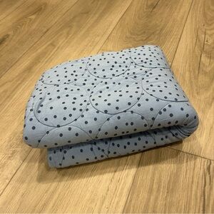 Kate Quinn Blue Polka Dot Quilt Blanket